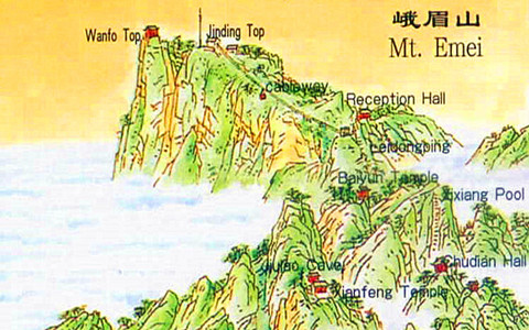 Emeishan Map, Tourist Map of Mt.Emei