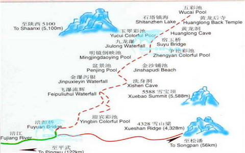 Huanglong Tour Map
