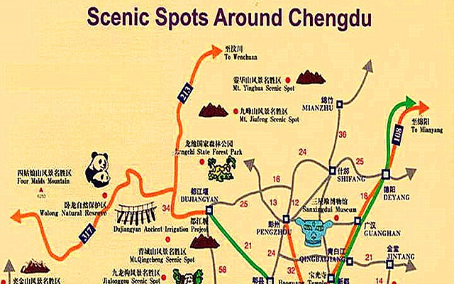 Chengdu Tour Map