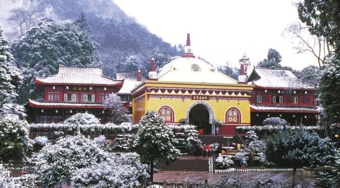 Wannian Monastery Winter View
